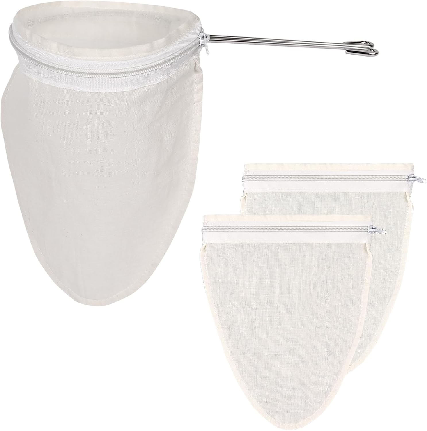 WMKGG Ultra Fine Mesh Milk Bag Strainer, 3Pack Reusable
