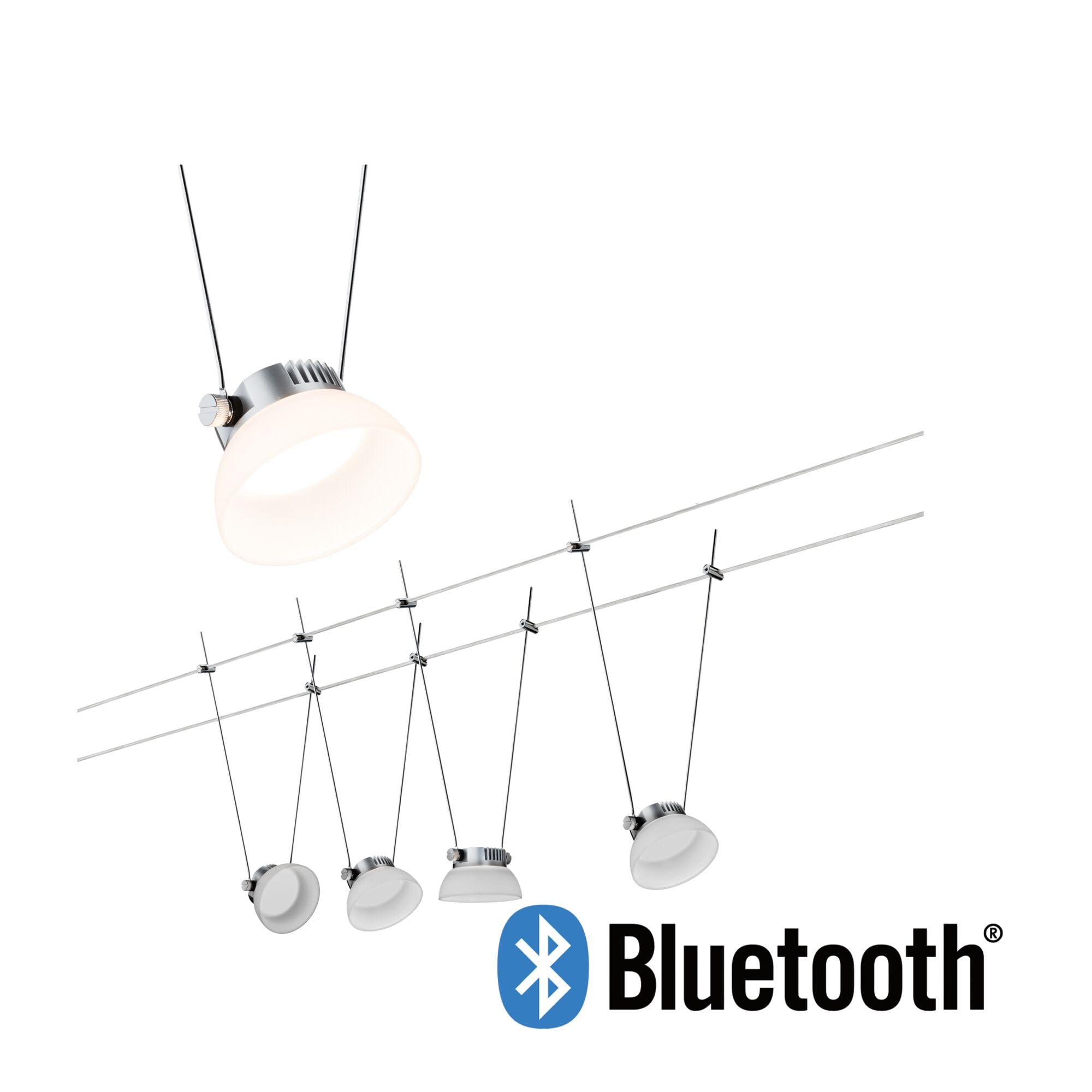 Paulmann 50016 Système SmartWire BLE IceLED 4x4W, Chrome mat/Blanc, 230/12V CC, 30VA, Métal