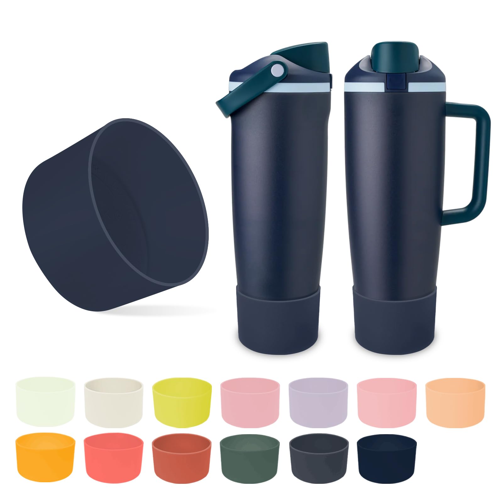 Kaitiaki Silicone Boot for Owala 30oz & 40oz FreeSip Sway Bottles & Tumblers - Non-Slip, Scratch-Resistant, Stability Enhancer, Available in 12 Colors (Sea Captain)