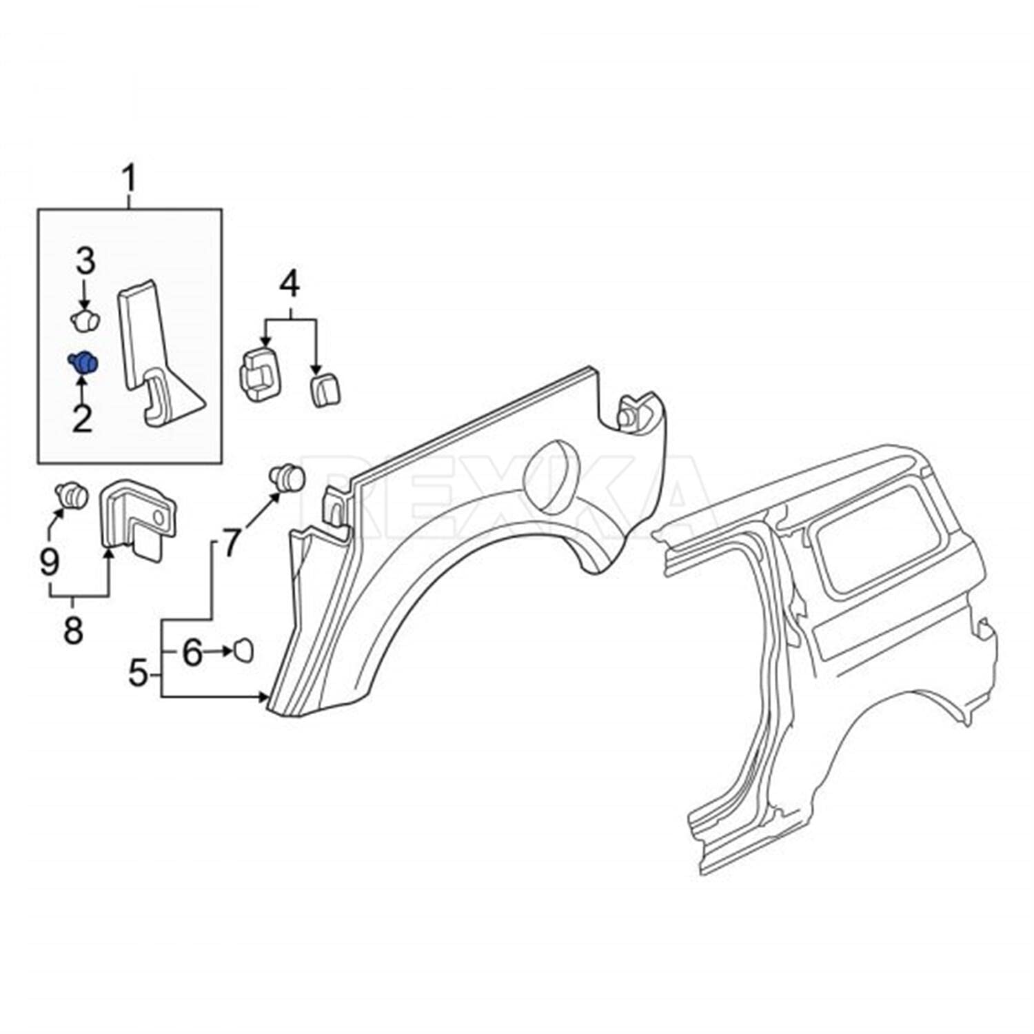 Amazon.com: Rexka 30pcs Fender Flare Body Side Roof Garnish
