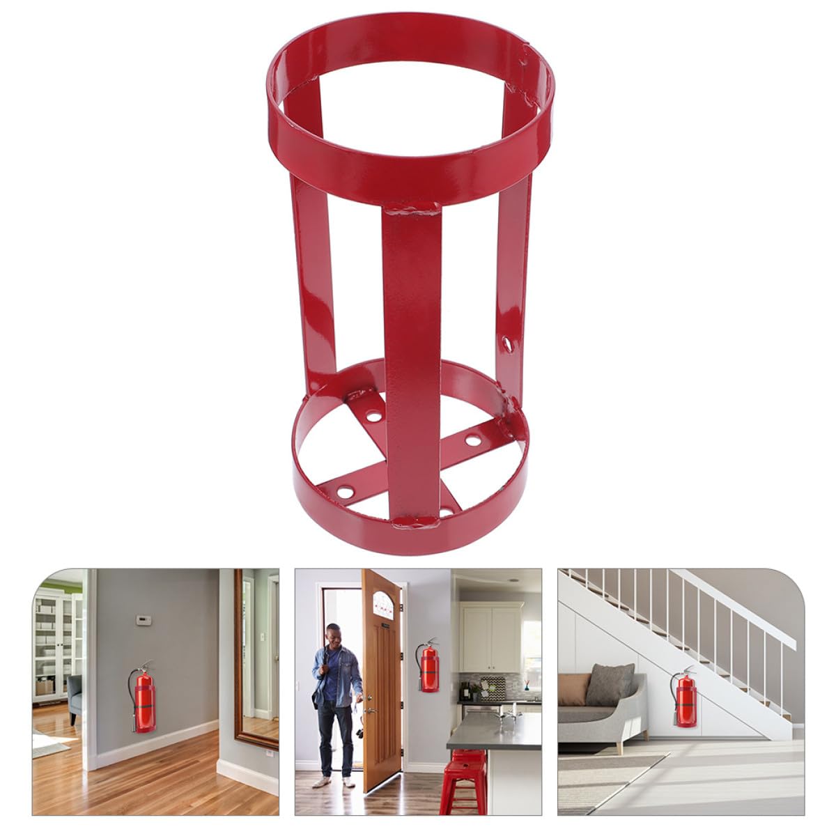 Uonlytech Soporte de Acero Resistente de Montaje Extintor de Incendios para Compatible Mayoría de Modelos, Adecuado para Uso en Casa y Barco