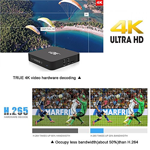 U2C X Plus, Android 7.1 TV Box, Amlogic S912 Octa Core [2GB RAM+16GB ROM] 64 Bit Smart TV Box Dual Band WiFi 2.4GHz/5GHz Model Media Player [2018 Newest] - Thumbnail 4