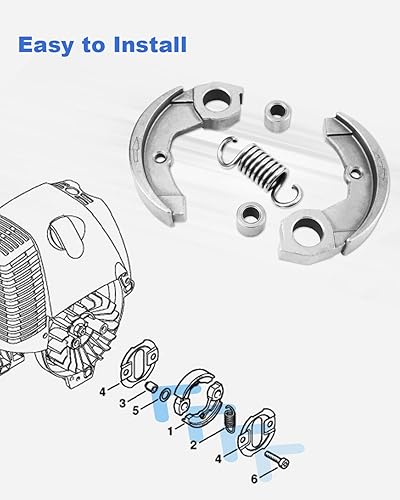 Miniatura 6 de SZRKRLA Kit de embrague mejorado para Stihl FS90 FC90 FS90R FS100 FC100 FS110 FS130 FS310 HT131 HT101 HL100 HL90 Reemplazar 4180-160-2000
