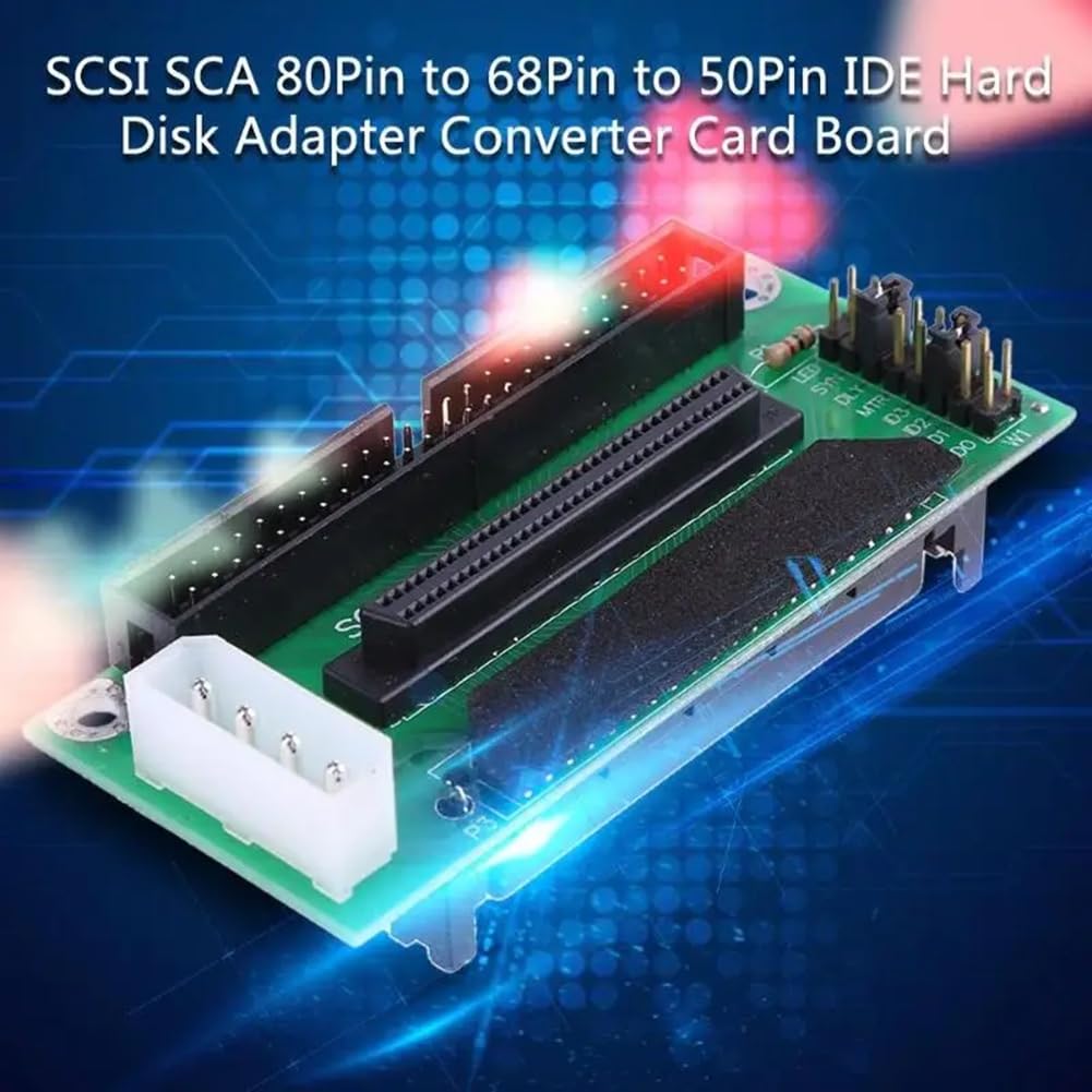 SCSI SCA 80 PIN a SCSI 68 IDE 50 Pin Adapter SCSI SCA 80 PIN to 68 50 Disk Convertidor Placa de Tarjetas