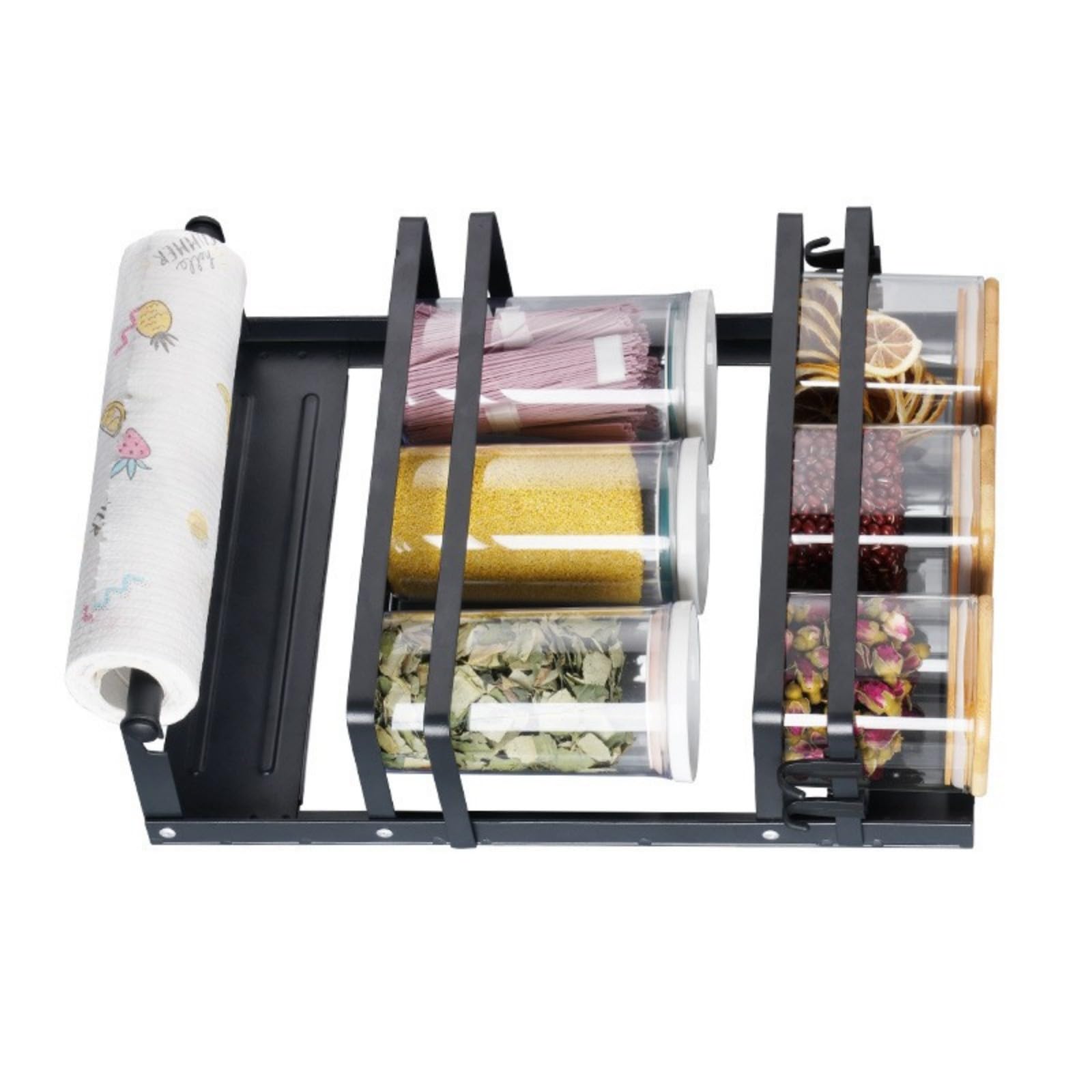 APGLSXY Space Saving Kitchen Shelf for Seasonings Foldable Design 20kg Capacity Refrigerator Mounted Organizers Kitchen Holder