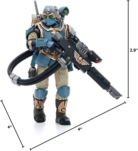 Miniatura 9 de JOYTOY 118 Figuras de acción Warhammer 40K Mecha Joy Figura de juguete Modelo Juguetes Astra Militarum Tempestus Scions Squad 55th Kappic Eagles
