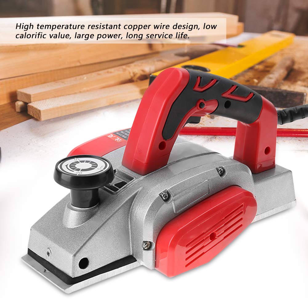 Pialla Elettrica, Pialla da 800 W 220 V/50 Hz Pialla Per Legno Pialla a Mano Pialla a Spessore Pialla da Banco Per La Lavorazione del Legno(EU Plug)