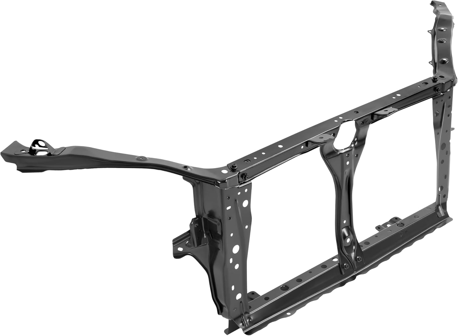 Radiator Support Compatible with 2012-2017 Subaru Impreza/Impreza Sport/XV Crosstrek Base/Crosstrek Replacement for 53029FJ0009P SU1225145 Electrophoresis Steel Primed Black