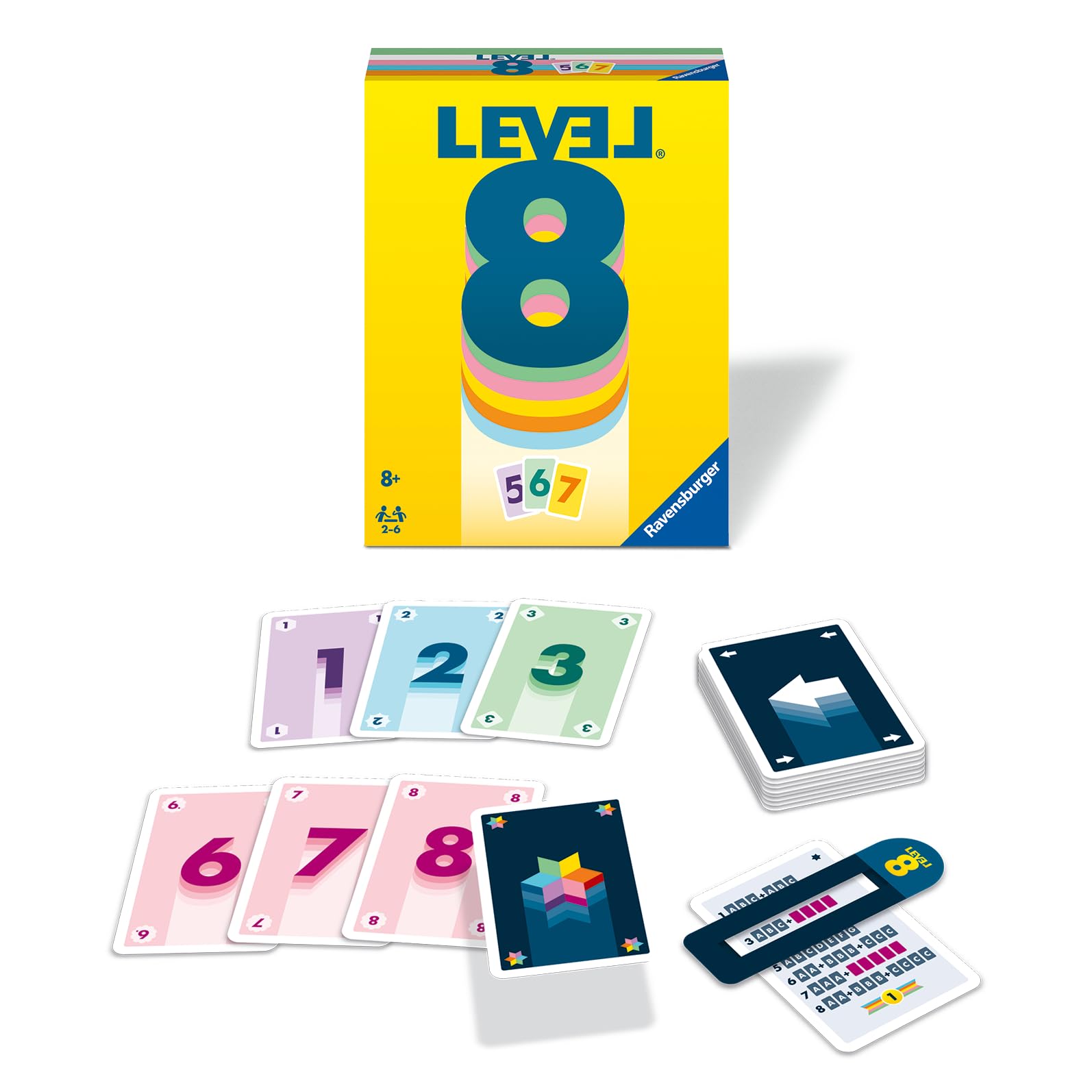 Level 8 - Card Game for Children and Adults Age 8 Years Up - 2 to 6 Players