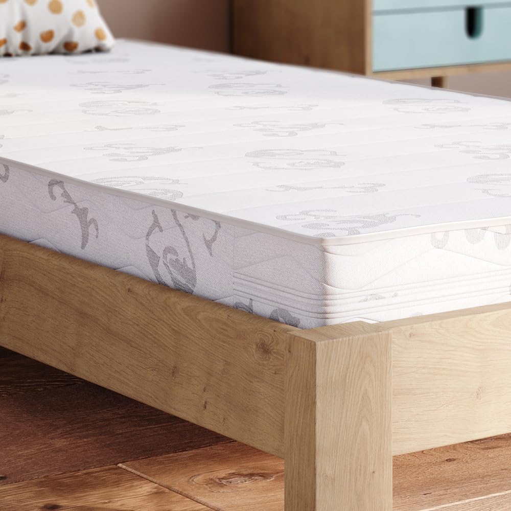 VitaliSpa Materasso bambini, Bianco, 140 x 70 cm Livello di durezza H2, con rivestimento rimovibile e nucleo punto-elastico