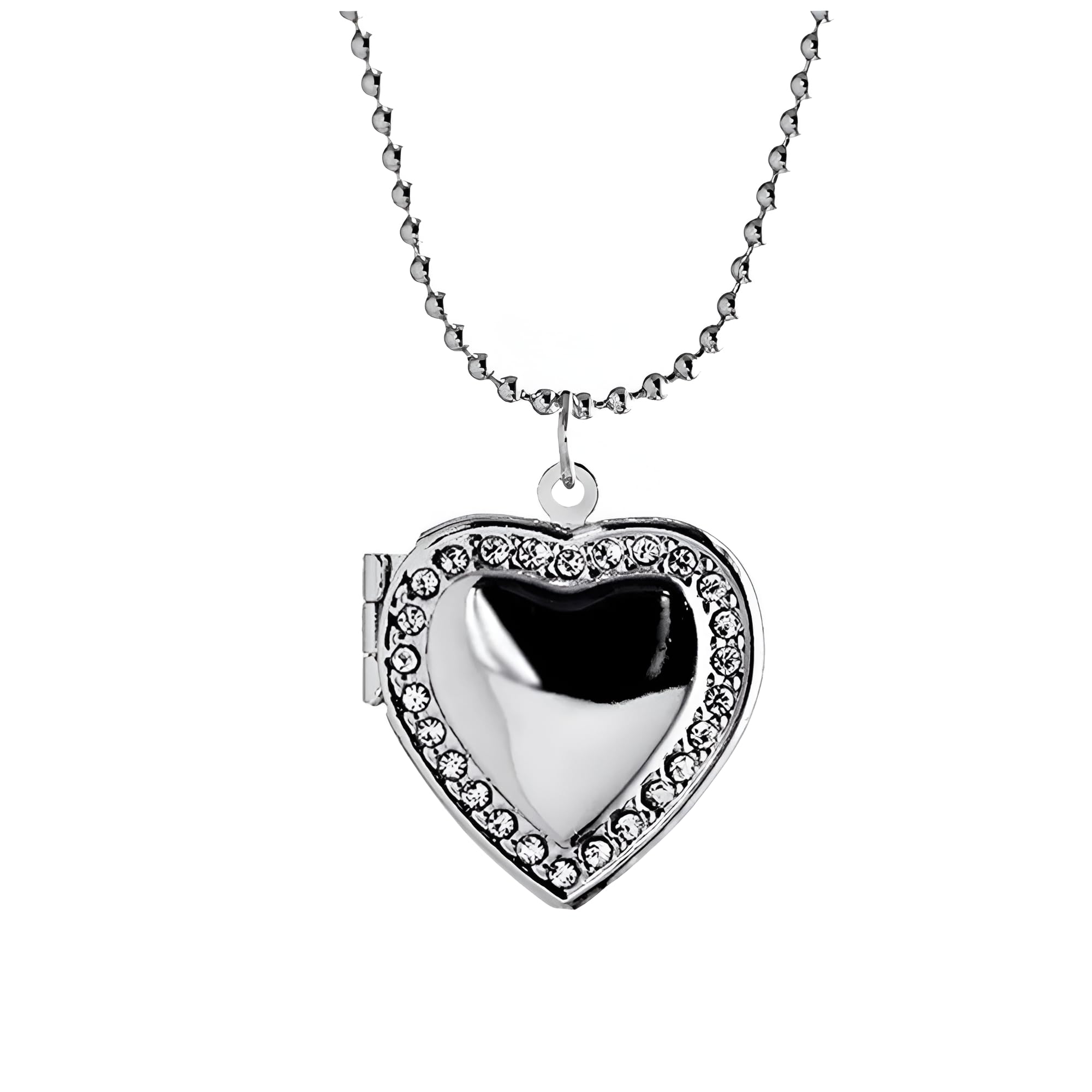 XYNSNDB 925 Sterling Silber Herz Medaillon Halskette für Frauen, Form Foto Anhänger Anhänger Halskette, Bild, das Bilder hält