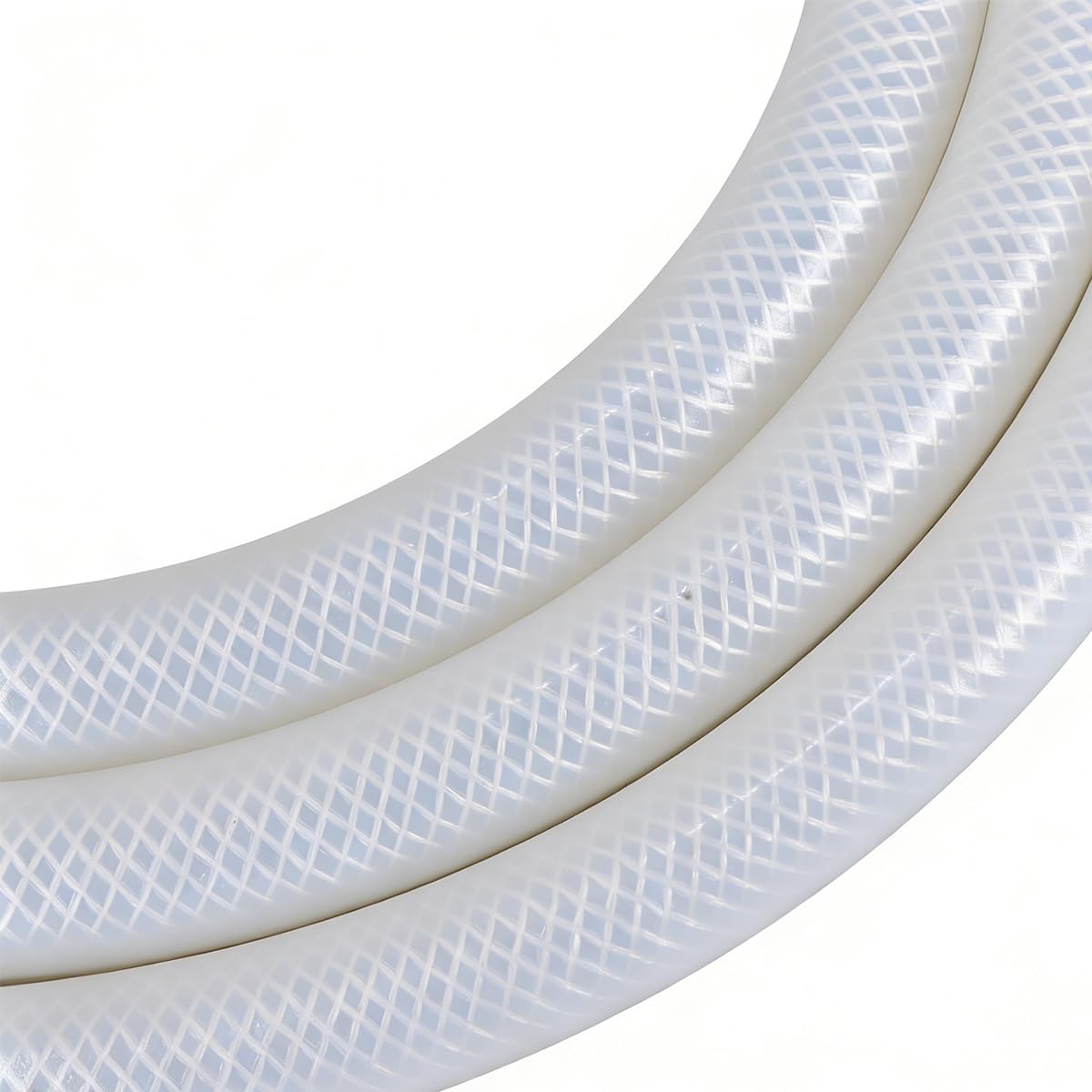 Tubo flessibile in PVC intrecciato in tessuto da 19x25 mm (3/4" x 1") ID x OD – Rotolo da 3 m Tubo trasparente ad alta pressione per aria compressa e acqua