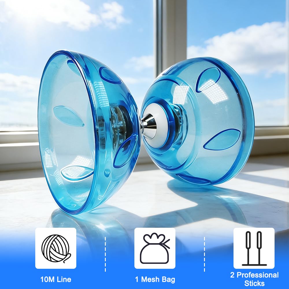 Diabolo LED 4,5 mm triple roulement à billes Set de jonglage avec balles