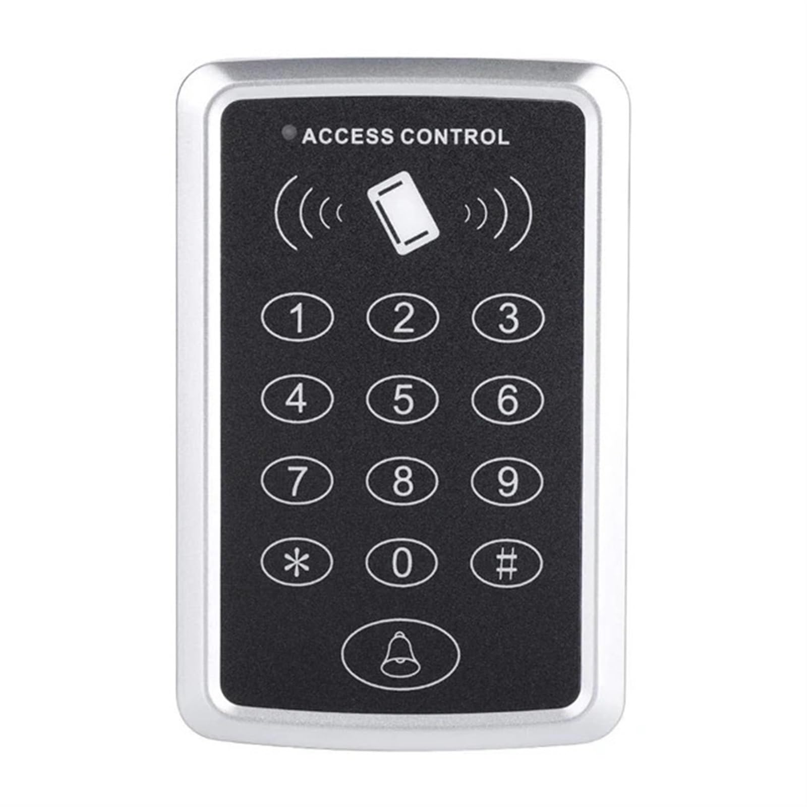 Controlador de Acceso, Teclado de Control de acceso RFID resistente al agua, 125KHz, cubierta impermeable for exteriores, lector de tarjetas EM, 10 Uds., llaveros for de Control de acceso de puerta(Ac