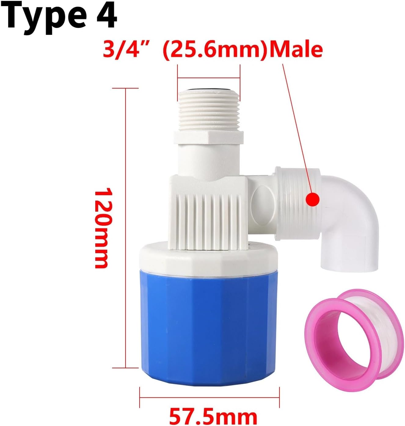 1/2 3/4 Lnch Water Level Control Valve Float Ball Tank Tower Pool Switch Inlet Stop 1Pcs(Type 1)