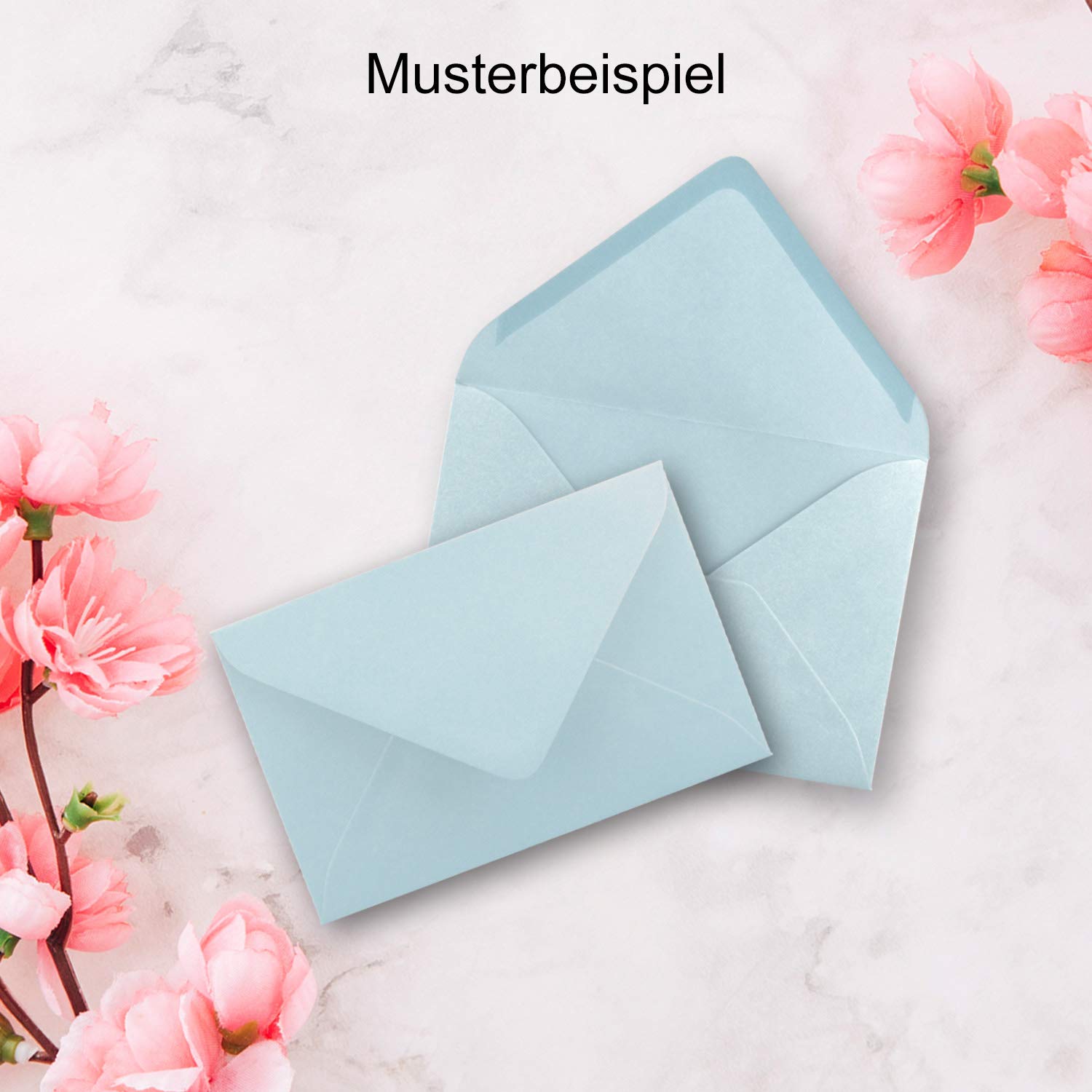 Zestaw 700x kopert w pastelowych kolorach w formacie DIN C8 7,6 x 5,2 cm, miniaturowe koperty z klejeniem na mokro w 5 kolorach