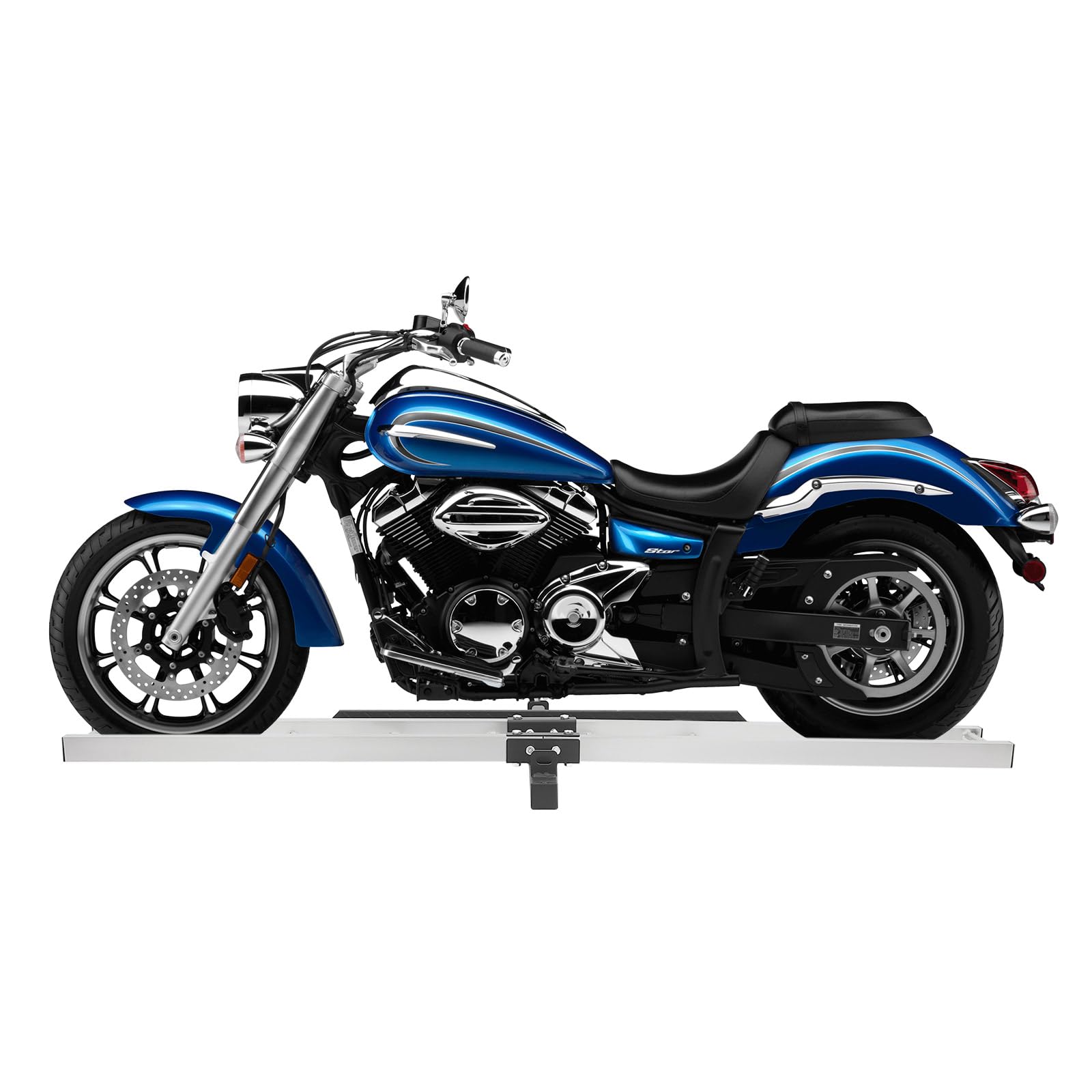 Sootvp Aluminum Motorcycle Hitch Carrier 450 lbs Capacity?Folding Hitch Mount Bike Rack Motorcycle Carrier Hitch Mount, Motorcycle and Dirt Bike Carrier with Loading Ramp