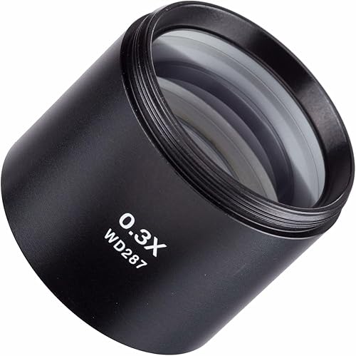 Miniatura 1 de AmScope Lente de Barlow ZM03 0.3X para las cabezas estéreo del microscopio de la serie ZM, montaje del diámetro de 157.5 ft m