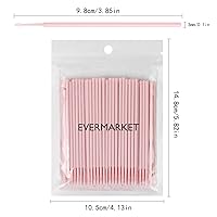 Vista 2 de EVERMARKET Micro hisopos para extensiones de pestañas, 200 microaplicadores desechables para maquillaje, microswabs de 0.079 pulgadas