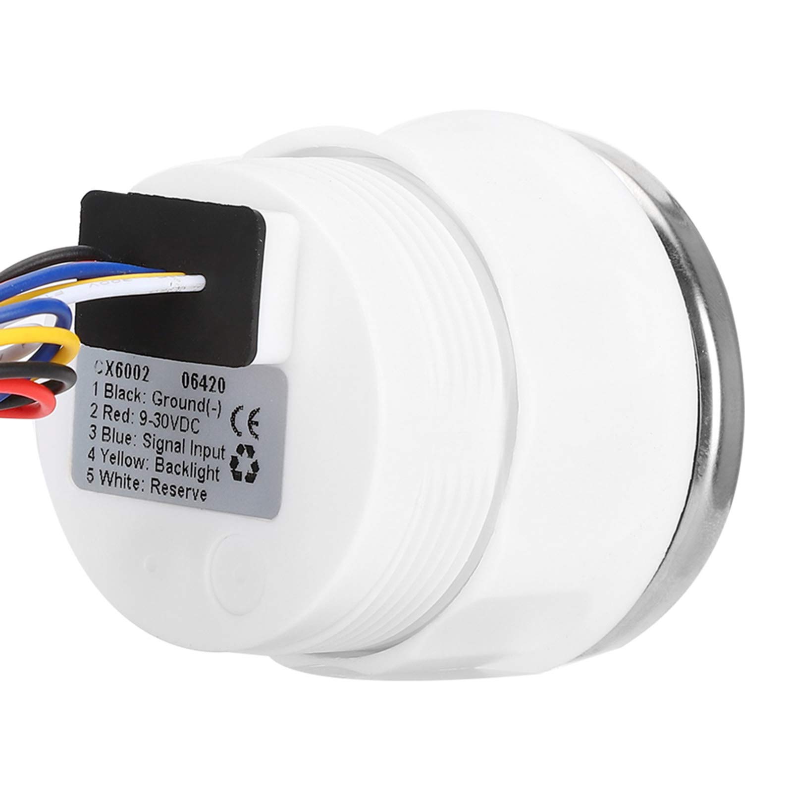 Jauge de niveau de carburant multifonction de 2 pouces pour voiture,jauge de voiture étanche pour bateau Indicateur de niveau de carburant (norme européenne 0~190Ω blanc), jauge à carburant