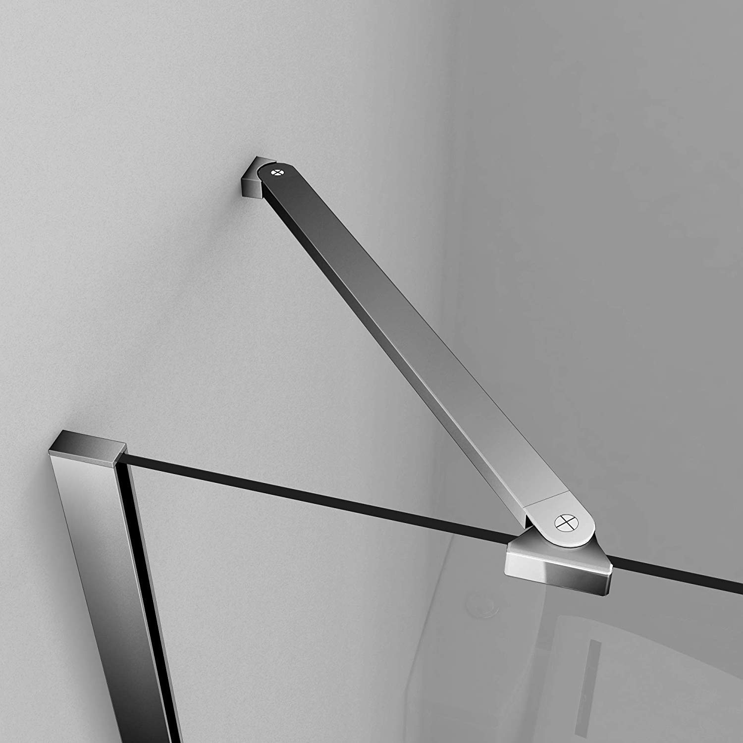 76x195cm Duschabtrennung Duschtür Nischentür Dusche Drehtür NANO Duschwand