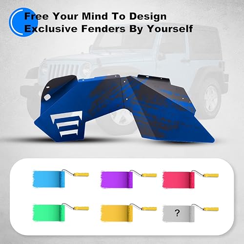 Miniatura 6 de WOLFSTORM Forros interiores para guardabarros delanteros y traseros forros de rueda de acero resistentes para Jeep Wrangler JKJKU 2007-2018 2