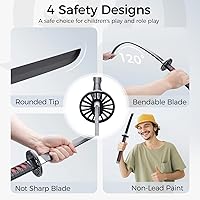 Vista 48 de Cold Blade Demon Katana - Réplica de anime de 41 pulgadas con cinturón y soporte, espada duradera perfecta para cosplay, espada Nichirin con diseño