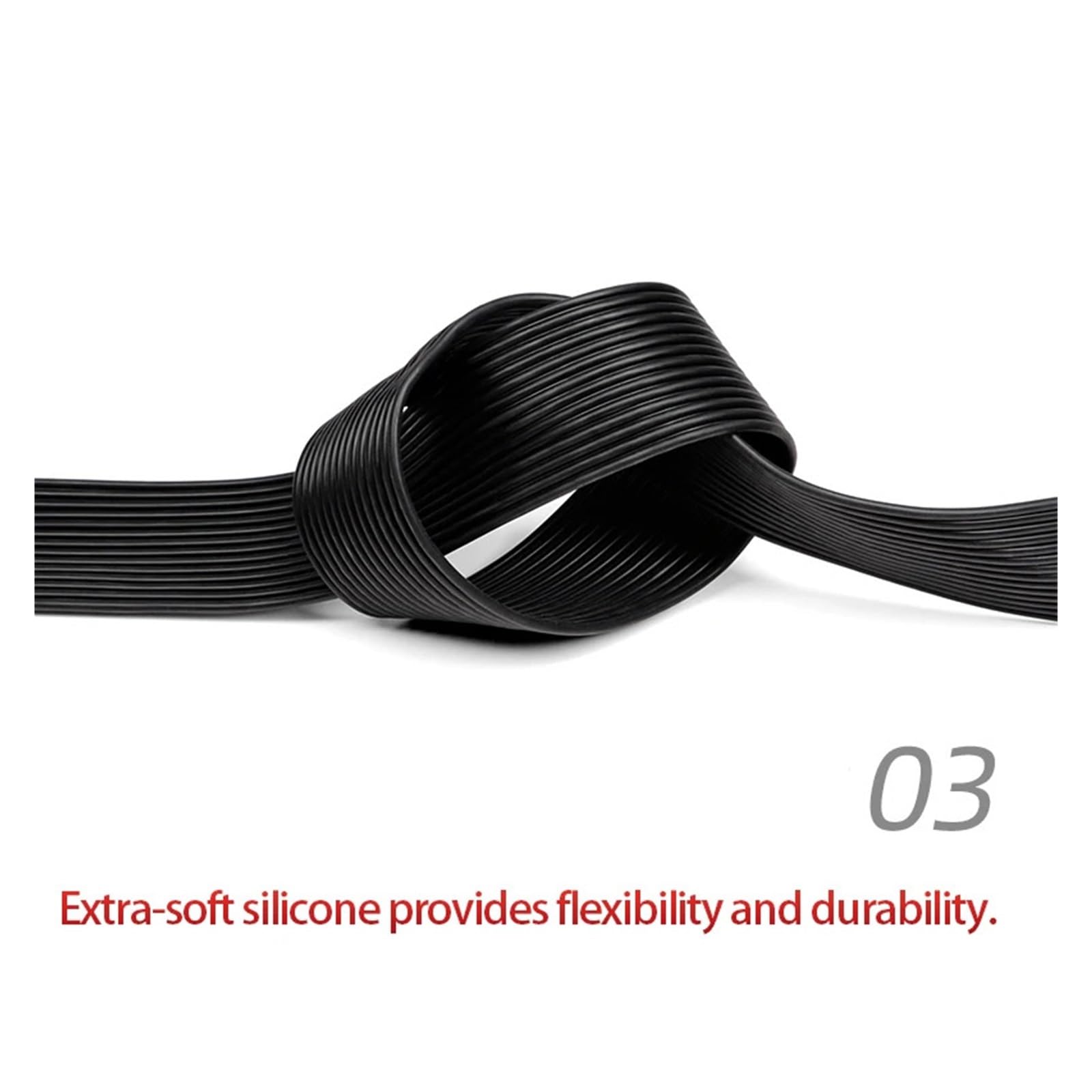 Cable paralelo de silicona 20-30 AWG 2-14P 1-50 m | Cable de cobre flexible de alta temperatura(Black-10P,10 meters,26AWG)