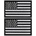 bvya 2 Pack Reflective Tactical America Flag Patches, Morale America Flag Hook Backing Emblem Patches