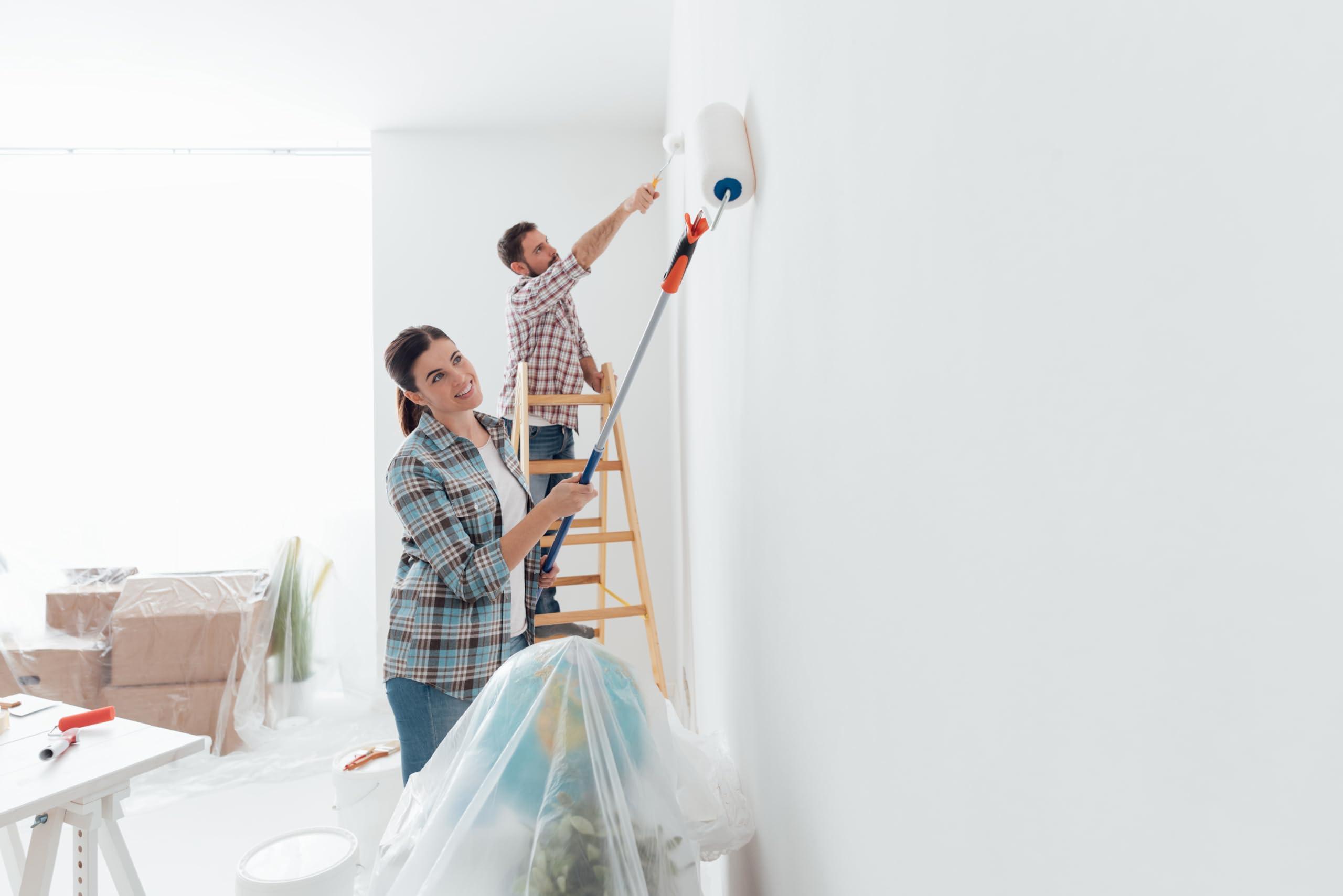 Tecno Prodist - TECPINT EXTRALISO TRANSPIRE (10 Kg) Pintura ecológica, transpirable, impermeable exterior e interior al agua, acabado extraliso, Fácil Aplicación - Sin olor (BLANCO)