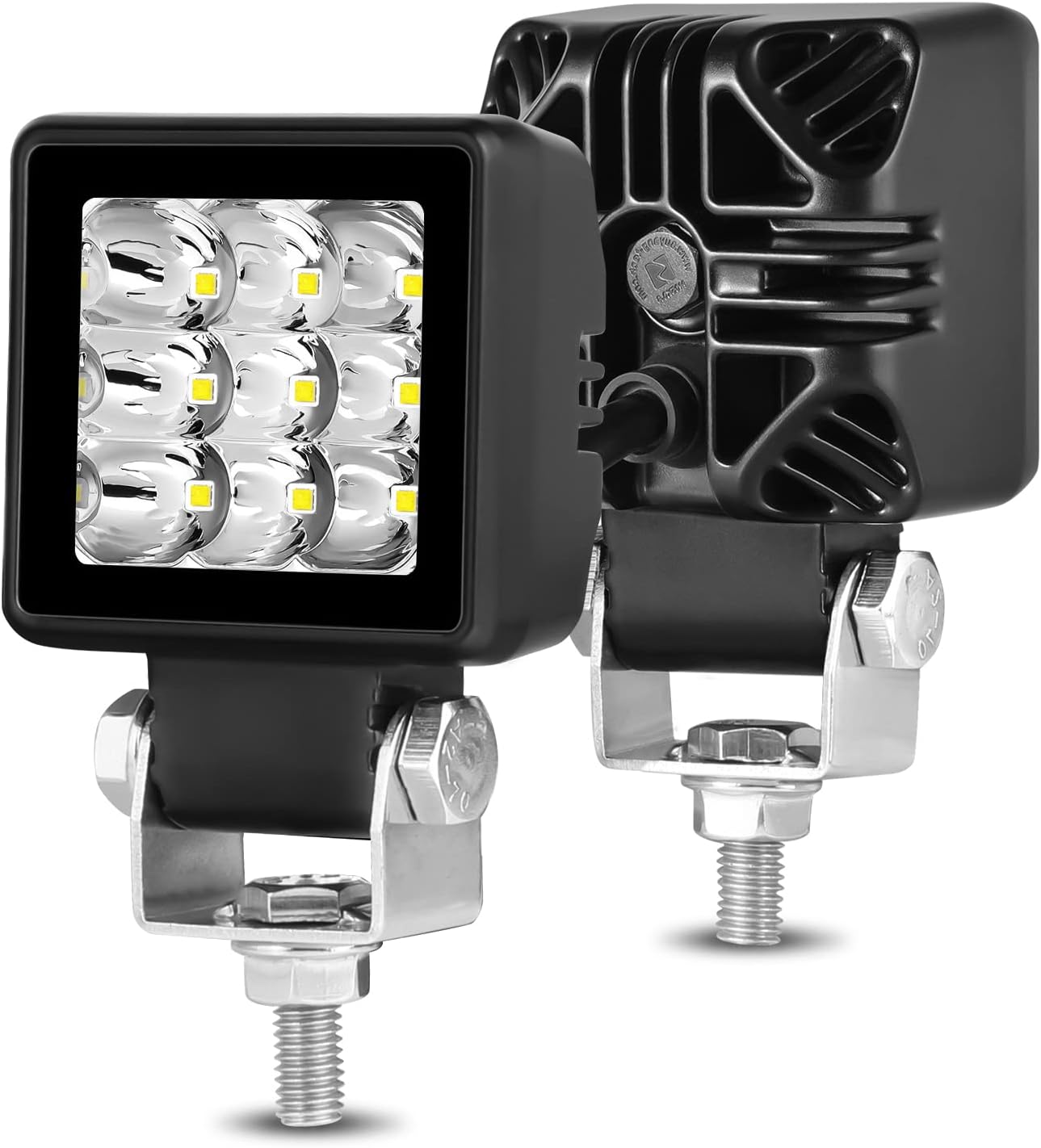 AUTRUDGE 2 Inch LED Pod Lights 2PCS 54W Motorcycle Driving