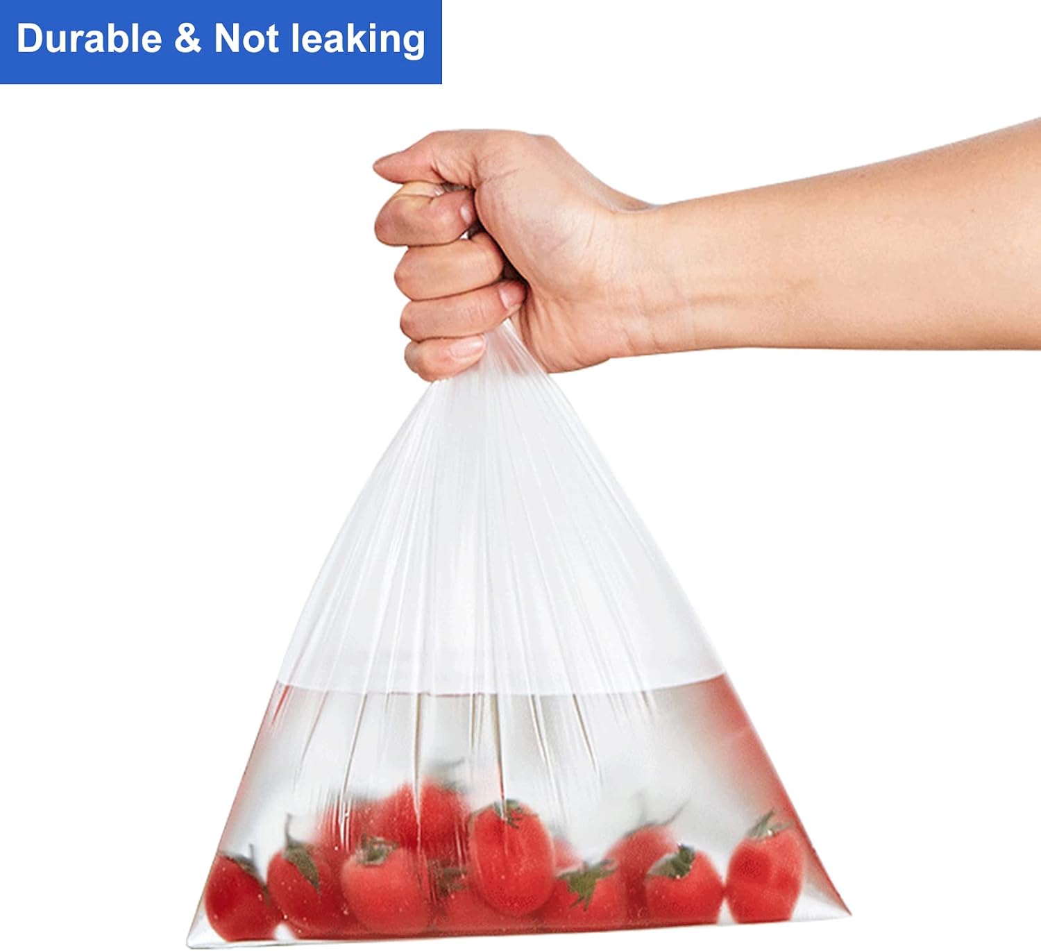 LabelMore 14'' x 20'' Plastic Produce Bags on a Roll, Clear, Food Storage Bags for Bread, Vegetable, Fruits and Meat, 350 Bags/Roll, 1 Roll image 4