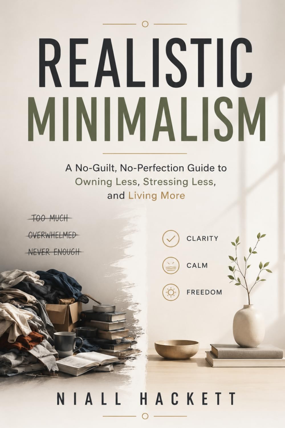 Realistic Minimalism: A No-Guilt, No-Perfection Guide to Owning Less, Stressing Less, and Living More