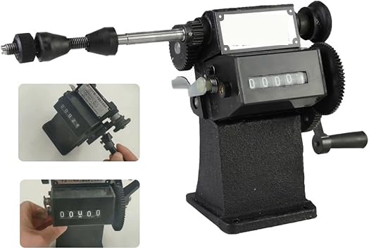 Winding Machine, Manual Hand Coil Counting Winding Machine, Dual-purpose Winder Tool Max Diameter 150mm, Electric Counter Range Winding,More Even