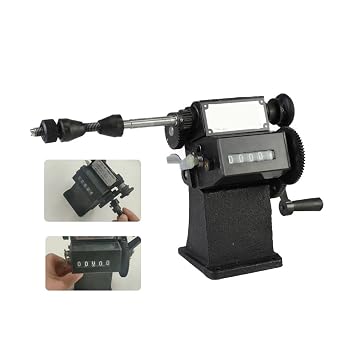 Manual Hand Coil Counting Winding Machine, Dual-Purpose Winder Tool Max Diameter 150mm, Electric Counter Range Winding -Electric Winding Machine