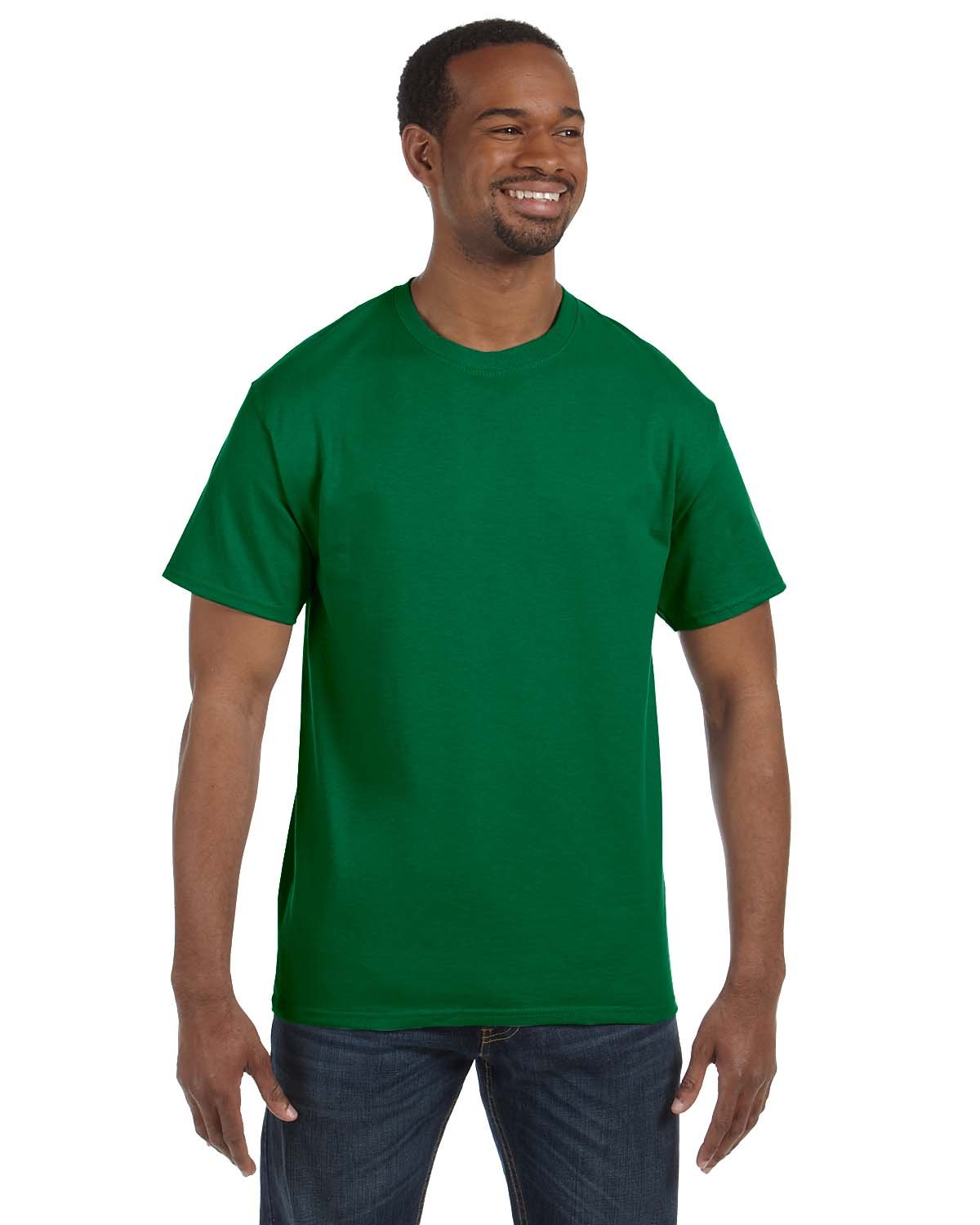 Gildanmens Heavy Cotton 5.3 oz. T-Shirt(G500)-TURF GREEN-L