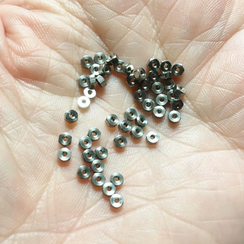 M00116-50 MOREZMORE 50pc M1 Hex Nuts Small for Ball Socket Stop Motion Puppet Armature Humanly Posable Armature Parts HPA FSB