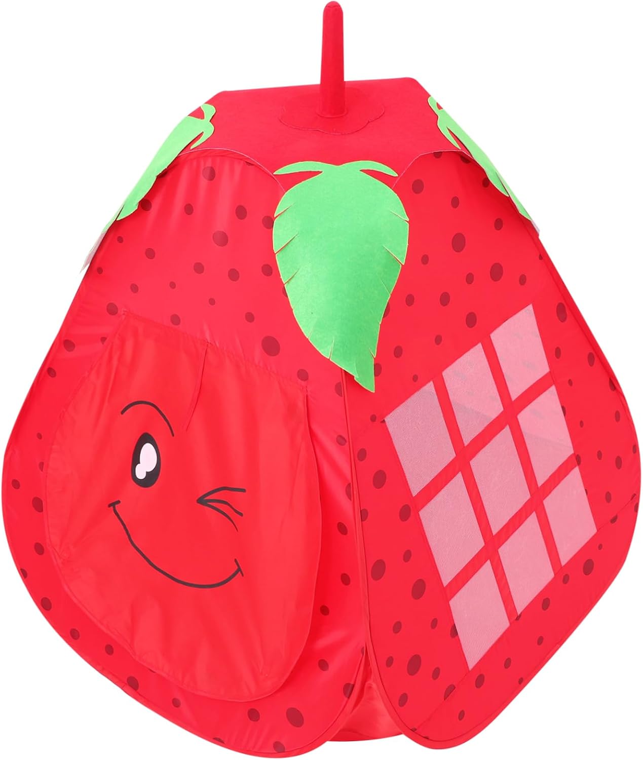Boy Girl Strawberry Play Tent Foldable Indoor Castle for Boys and Girls Portable Game House Smooth for Imaginative Play and Creativity Development Ages