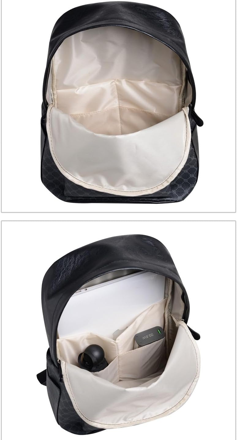 Unisex business Laptop Backpacks,men's women's fashion travel waterproof leather backpack. (COLOR4)