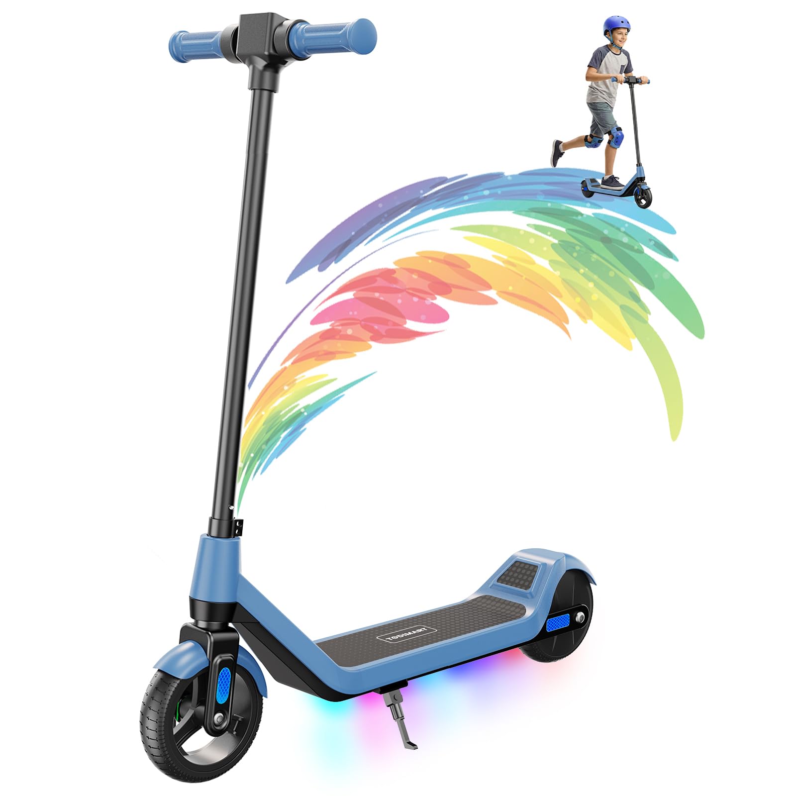 Kids Electric Scooter, Foldable Light Kids Scooter for Age 7-14, TODIMART