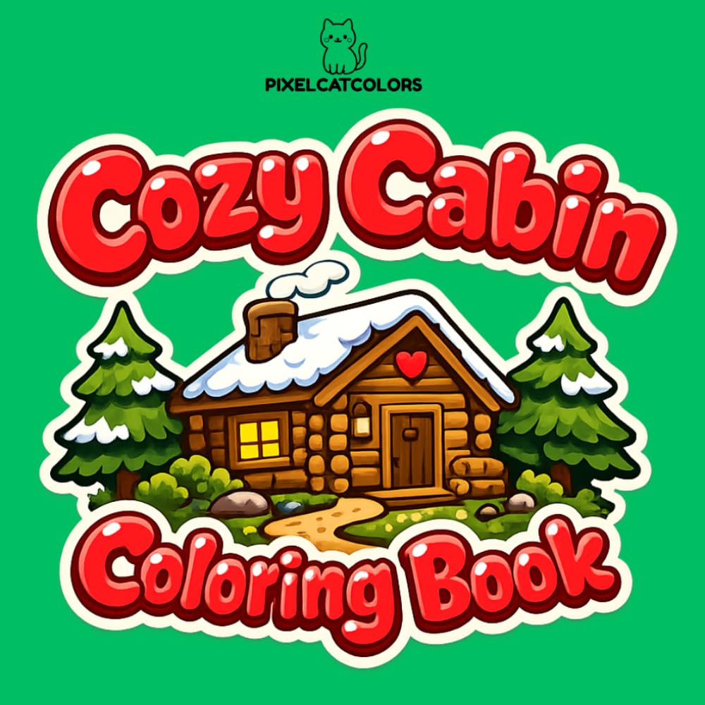 Cozy Cabin Coloring Book