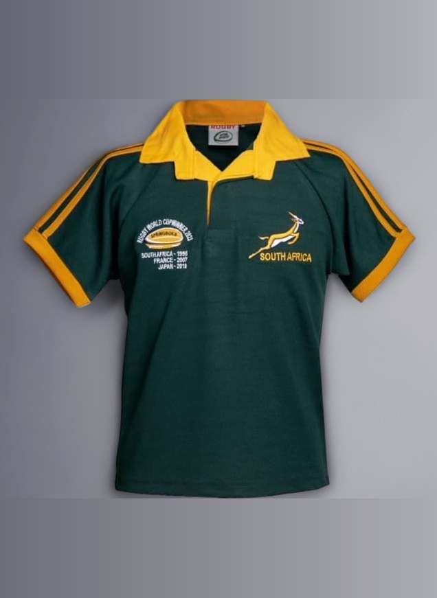 New Model UK 2023 Rugby Champion South Africa Children's Rugby Shirt Short Sleeve for Kids South Africa Present Size S to XXL for 10-11 Years, Green