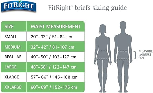 Miniatura 3 de FitRight OptiFit - Calzoncillos extra para adultos, pañales para incontinencia con pestañas, absorción moderada, 2XL, de 60 a 70 pulgadas, 20