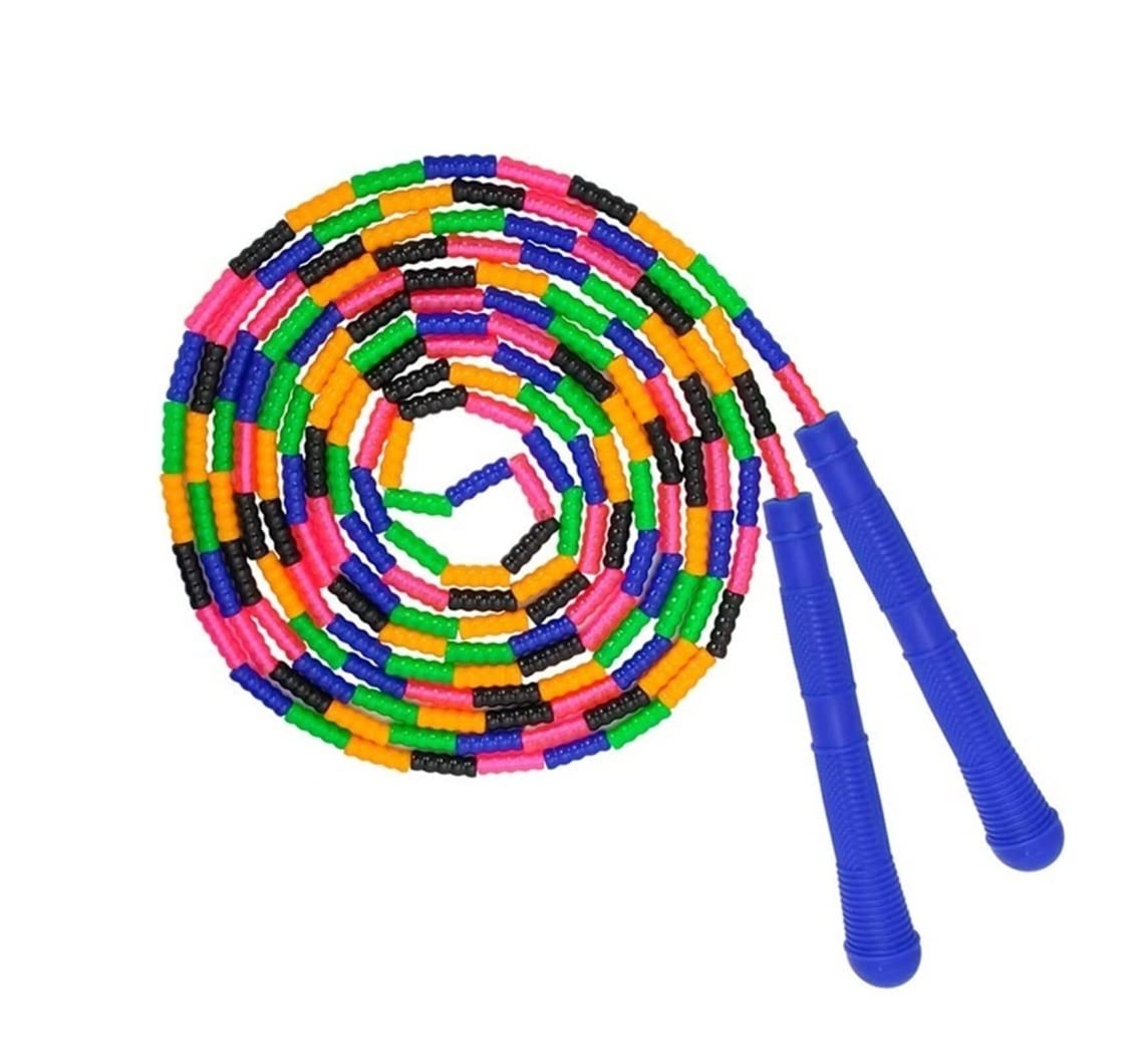 Corda per Saltare Corda per Saltare per Allenamento Fitness Regolabile per con Perline Morbide per Segmentata in bambù di Plastica Fitness
