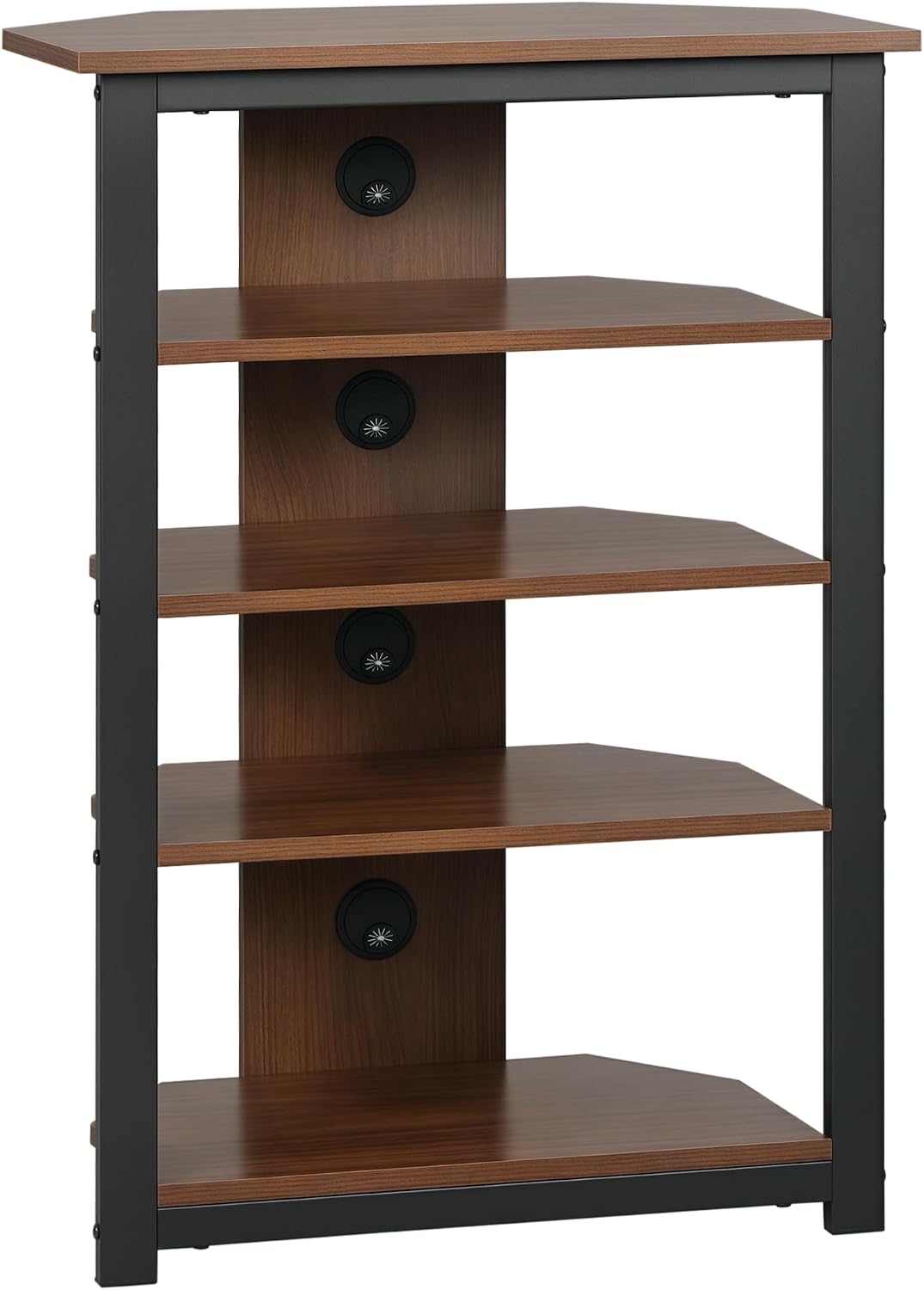 Amazon.com: HOMCOM Media Stand with 4-Tier Audio Rack AV Media Corner ...
