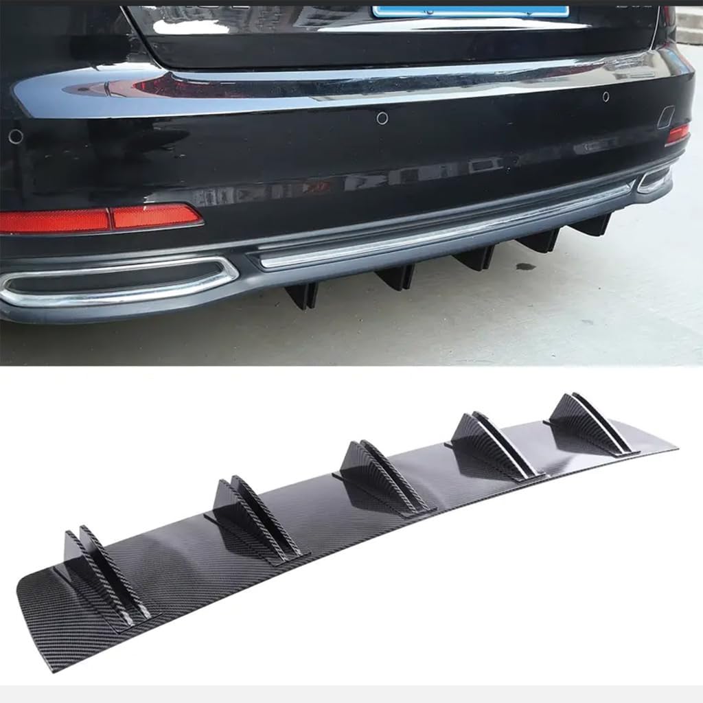 Difusor de Labios de Parachoques para Mini Mini 4door 2014-2023,Shark Fin Difusor Spoiler Chasis de Parachoques Trasero Alerón Coche Accesorios