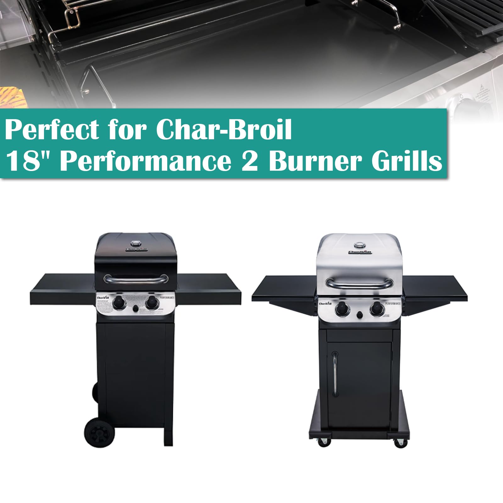 Grillplatte Für Char-Broil Performance 2 Brenner – Volle Größe, 18x39,9 Cm, Inkl. Ofenhandschuhe, Ersetzt G470-0002-W1