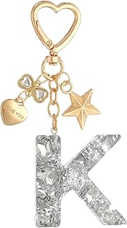 [PATIKIL] キーチェーン キーホルダー イニシャルレター かわいいデコレーション カップの飾り キーチェーン装飾 バックパック ハンドバッグ 財布用 レター