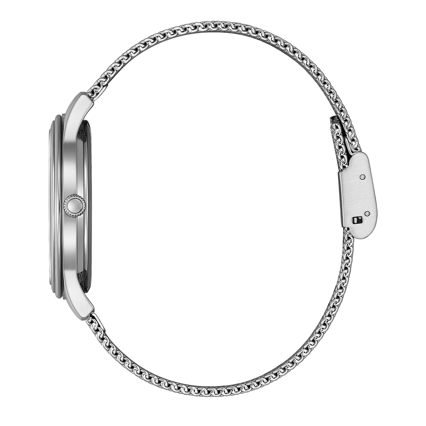 Citizen EM1220-82A Orologio da Donna Eco-Drive Solare in Acciaio Inox, Cinturino in Maglia Milanese, 34 mm, 5 ATM