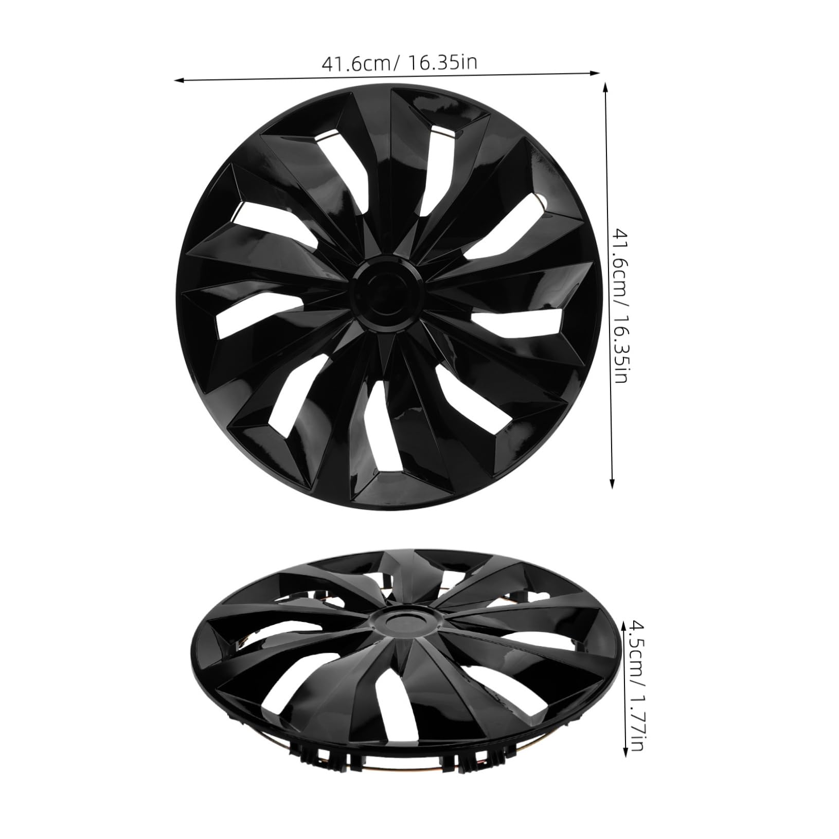 Didiseaon Copricerchi Nero Opaco per Ruote Auto da 15 Pollici in Pp, Coprimozzo Elegante e Resistente, Facile da Installare per Esterni Auto Stile Casuale